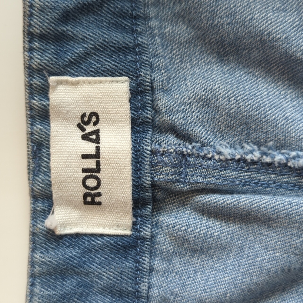 ROLLA'S Slim Sailor High Waisted Staight Leg Cropped Jeans Light Blue Size 25 - Picture 9 of 15